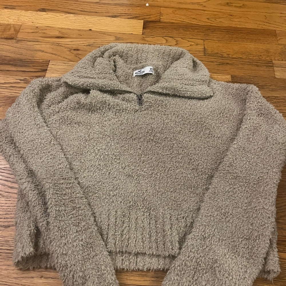 Hollister Tan Fuzzy Sweater